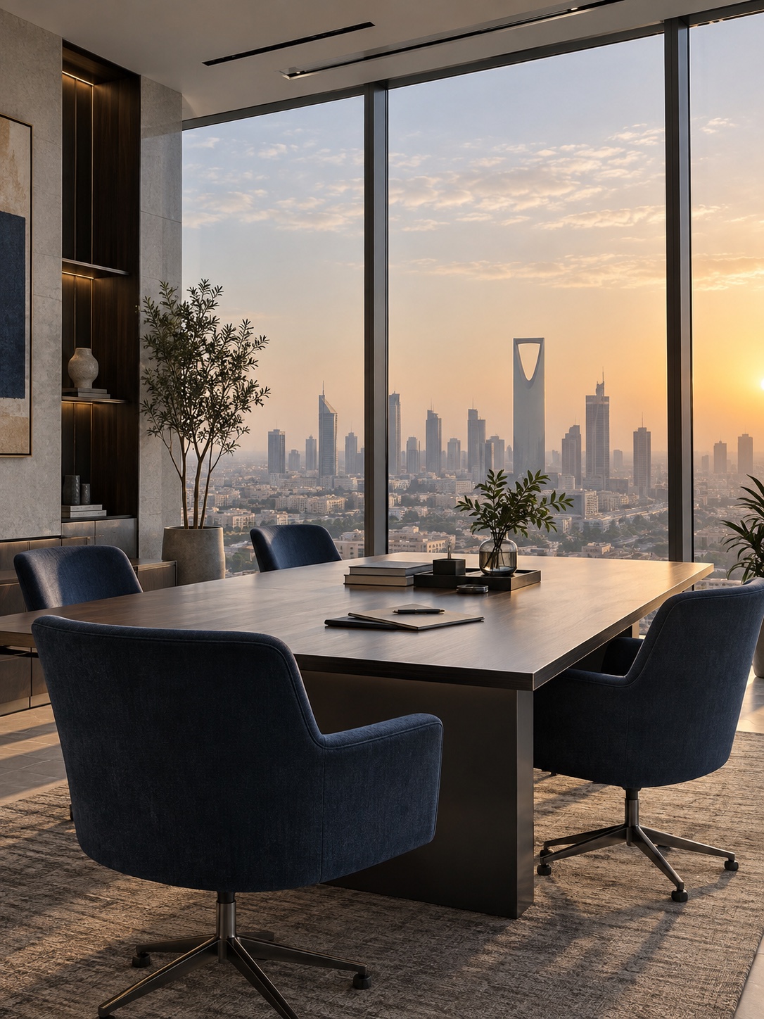 A contemporary executive meeting space in Riyadh